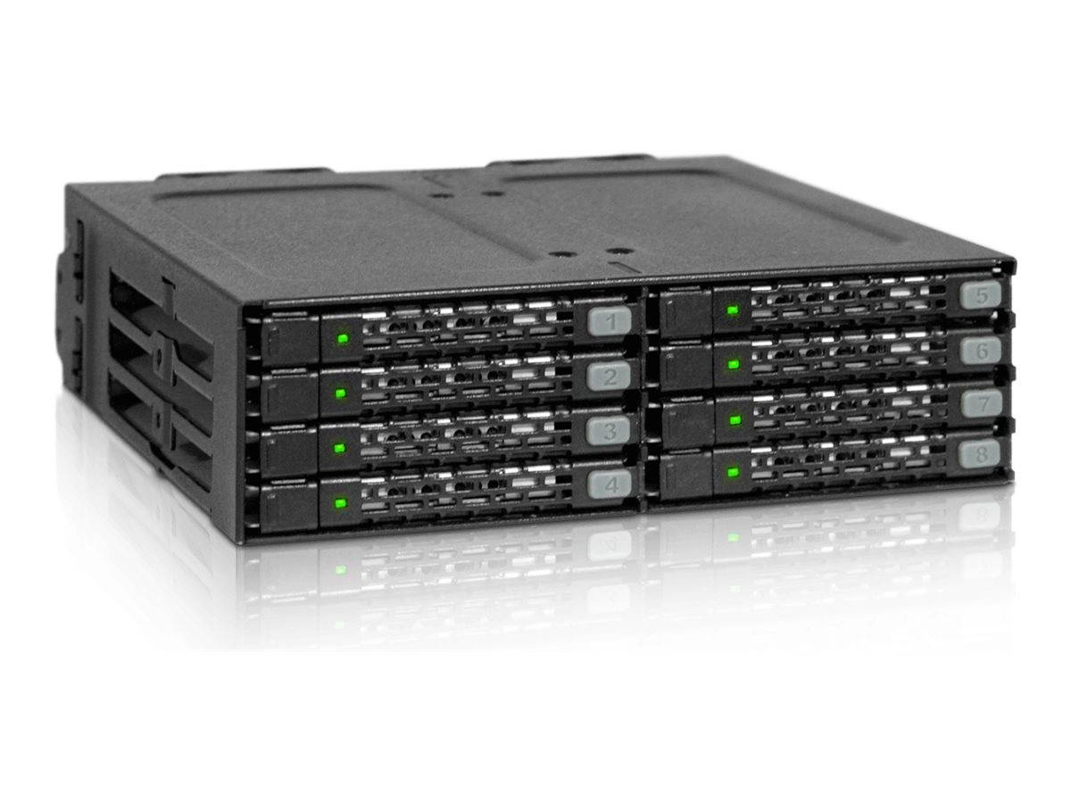 Achterpaneel IcyDock 8x6,3cm SATAI-III in 1x5,25" SSD/HDD 7mm-5