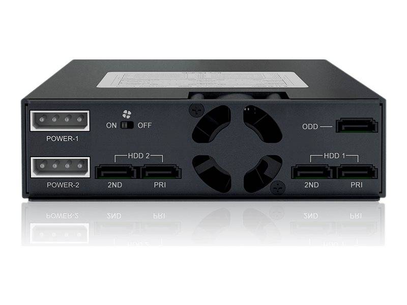 Achterpaneel IcyDock 2x6,3cm SATAI-III/SAS in 1x5,25" HDD/SSD-6