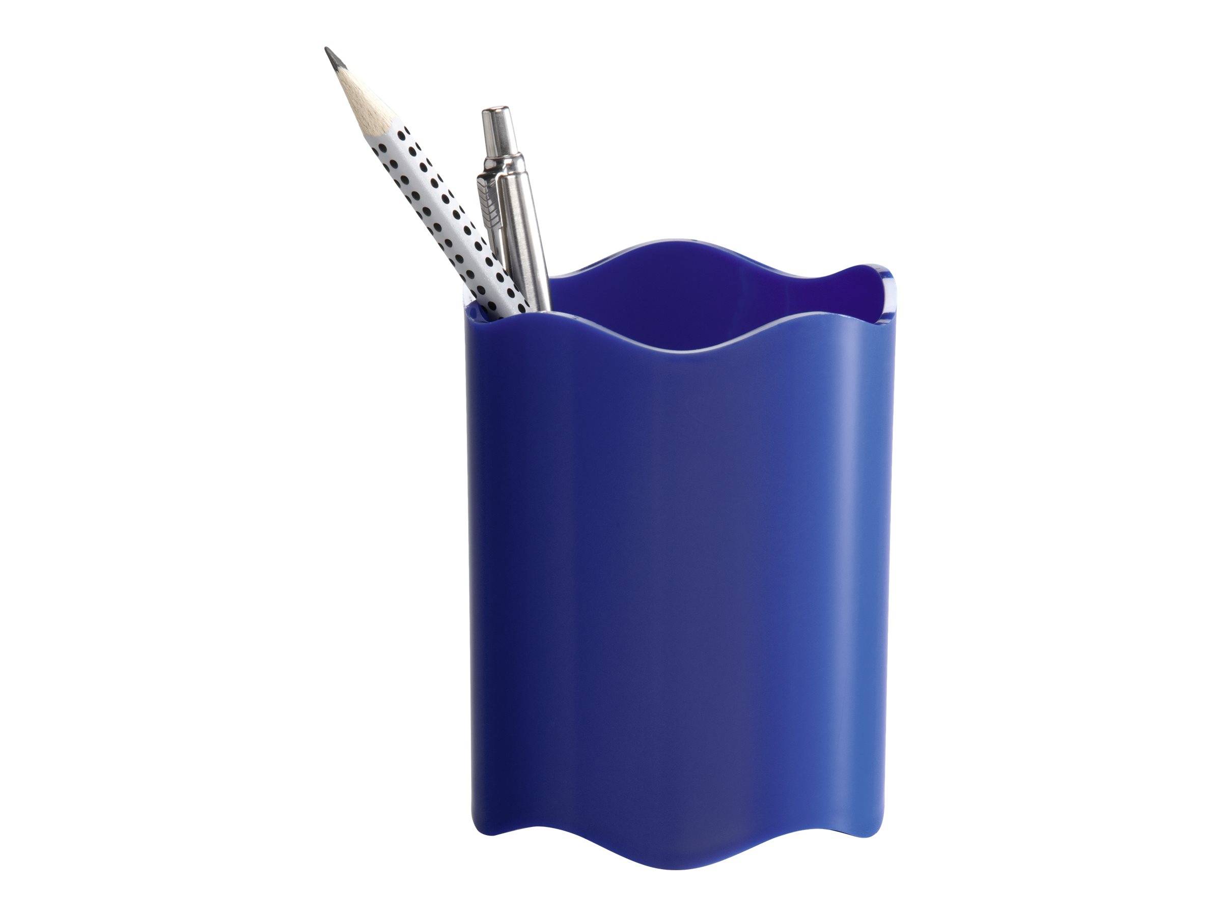 Duurzame pennen- en potloodhouder 1701235040 van blauw plastic-0