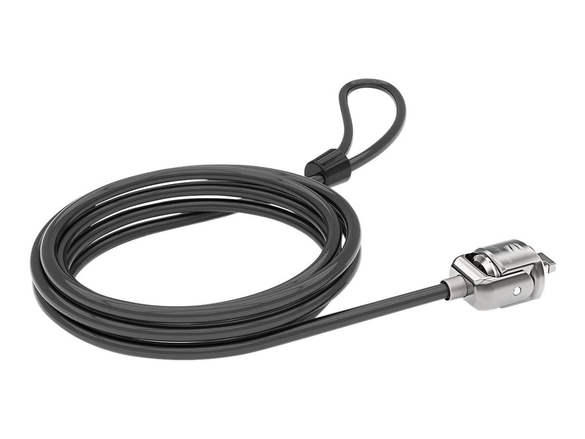Compulocks T-bar Security Keyed Cable Lock Black - Secure your device with 6ft Galvanized Steel Cable compatible with St-0
