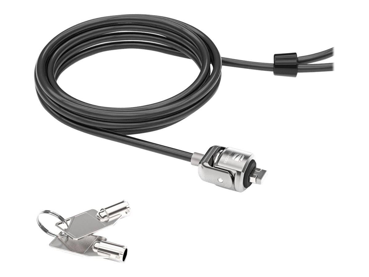 Compulocks T-bar Security Keyed Cable Lock Black - Secure your device with 6ft Galvanized Steel Cable compatible with St-2