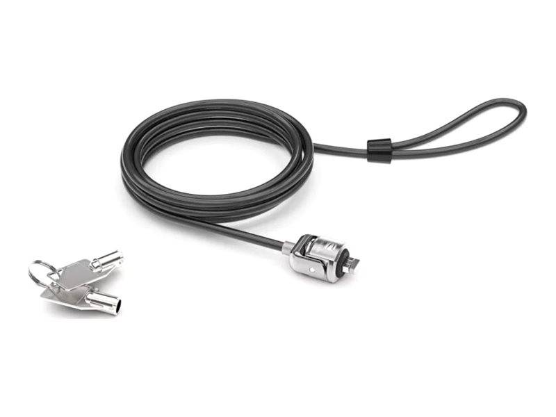 Compulocks T-bar Security Keyed Cable Lock Black - Secure your device with 6ft Galvanized Steel Cable compatible with St-4
