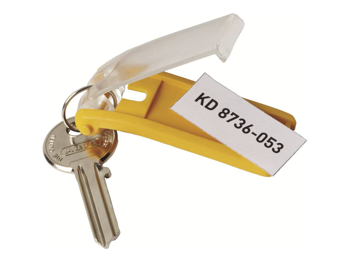 Duurzame sleutelhangers met clip, 6 stuks, diverse kleuren-3