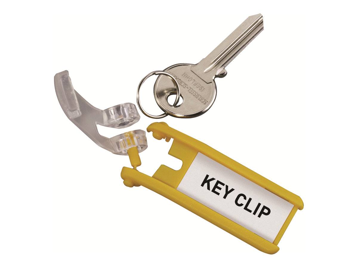 DURABLE sleutelhanger sleutelclip 6 stuks geel-6