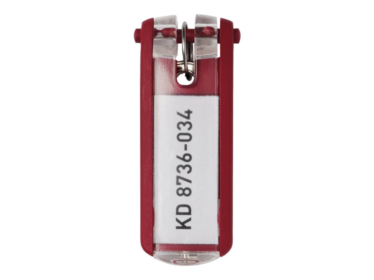 DURABLE sleutelhanger sleutelclip 6 stuks rood