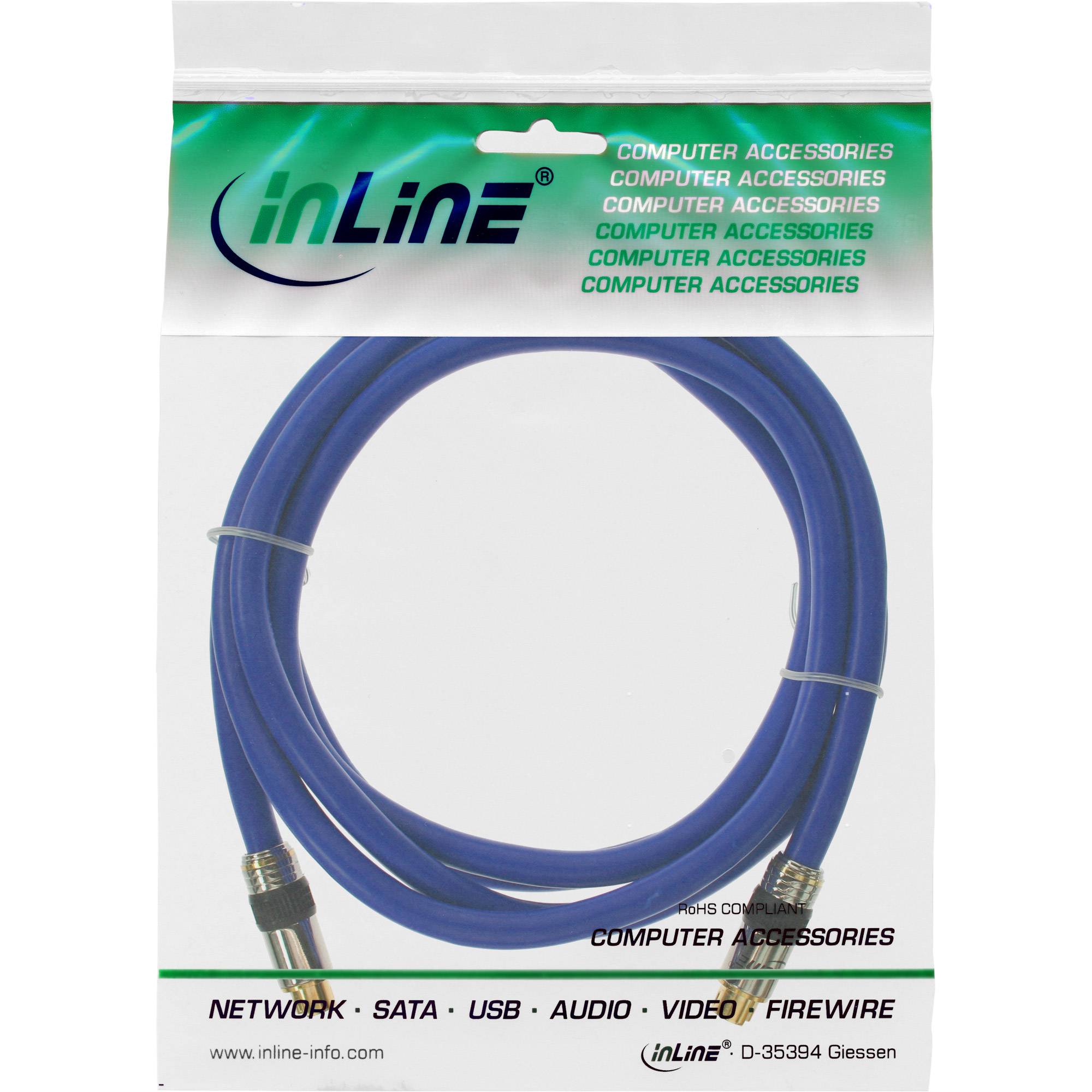 inLine DIN-aansluiting Audio Kabel 10 m Blauw-5