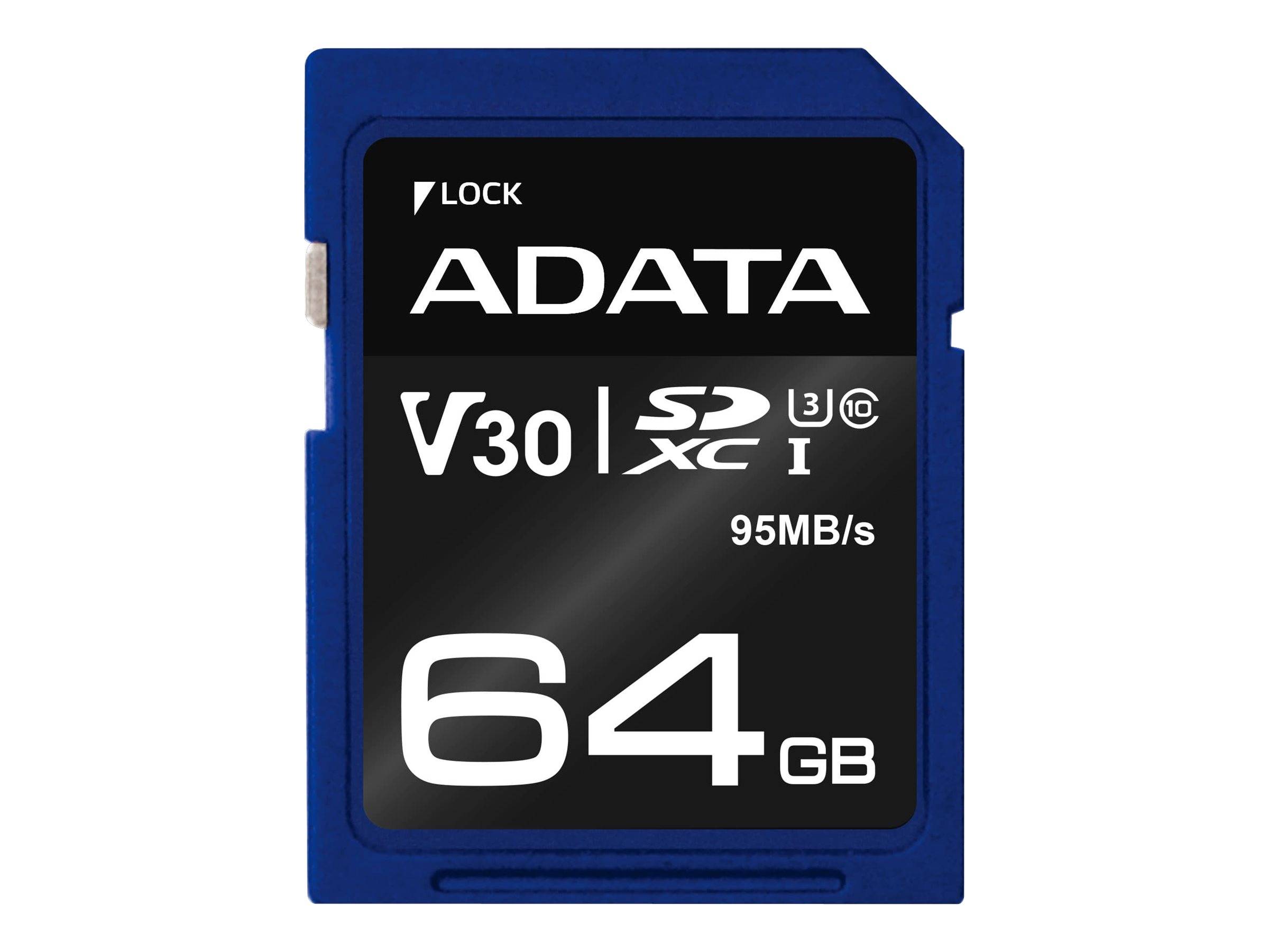 ADATA ASDX64GUI3V30S-R geheugenkaart 64 GB SDXC UHS-I Klasse 10-0