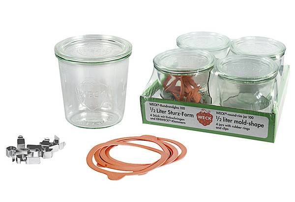 WECK stortglas 0,5l pak van 4