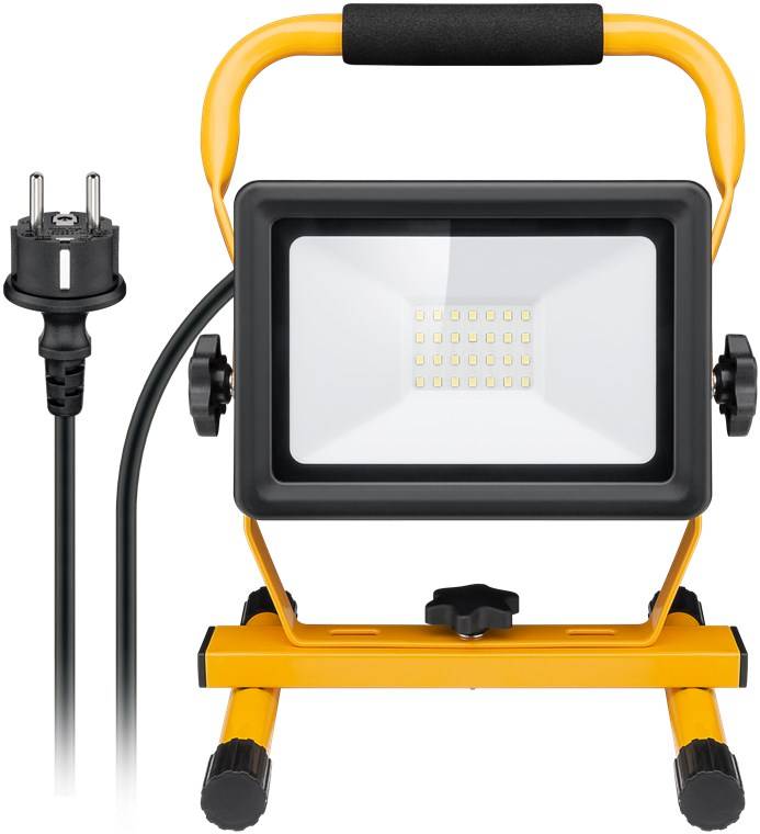 Goobay LED bouwspot met statief, 30 W - met 2.550 lm en koel wit licht (6500 K), geschikt voor binnen en buiten (IP65)