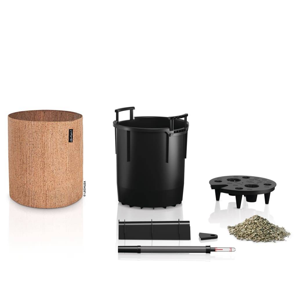 LECHUZA TRENDCOVER 32 Cork ALL-IN-ONE Bloempot - Ø 32 x 33 cm - Licht Natuurlijk-2