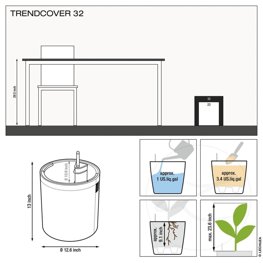 LECHUZA TRENDCOVER 32 Cork ALL-IN-ONE Bloempot - Ø 32 x 33 cm - Licht Natuurlijk-4
