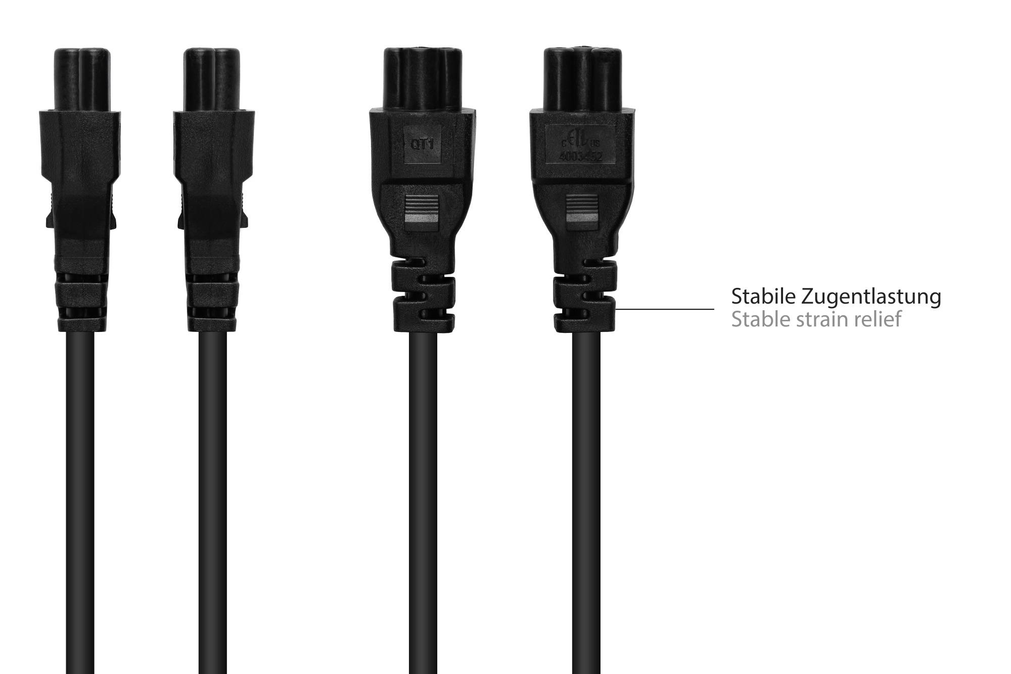 Good Connections stroom verlengkabel naar C5 zwart 1m-3