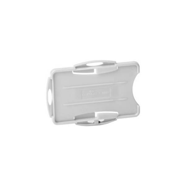 Duurzame ID-badgehouder ECO voor 2 kaarten 54x87mm, 10 stuks, grijs