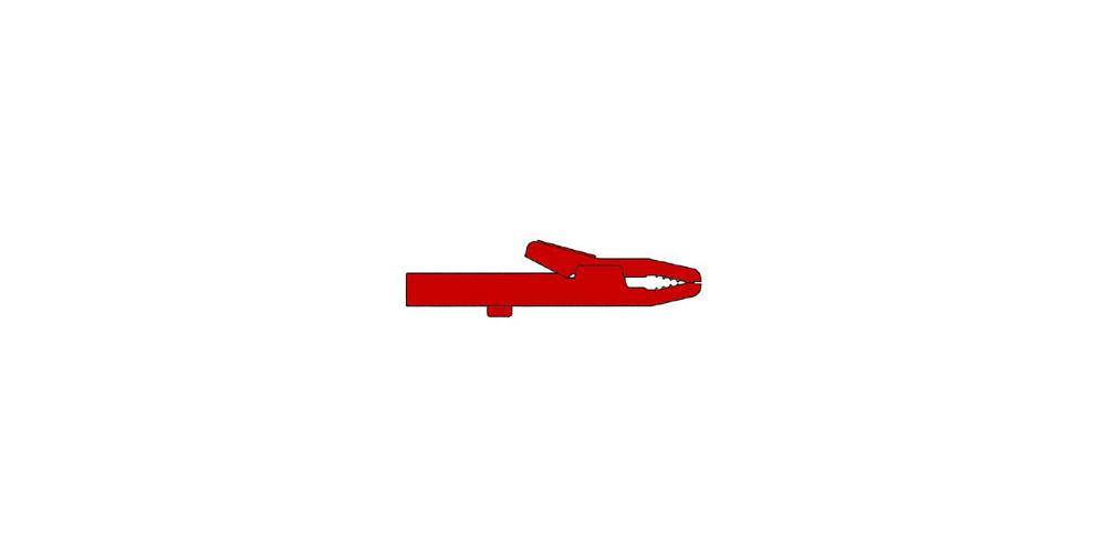 Hirschmann Krokodillenklem 4 mm Rood – Geïsoleerd – 25 A – 9 mm Klembereik-1