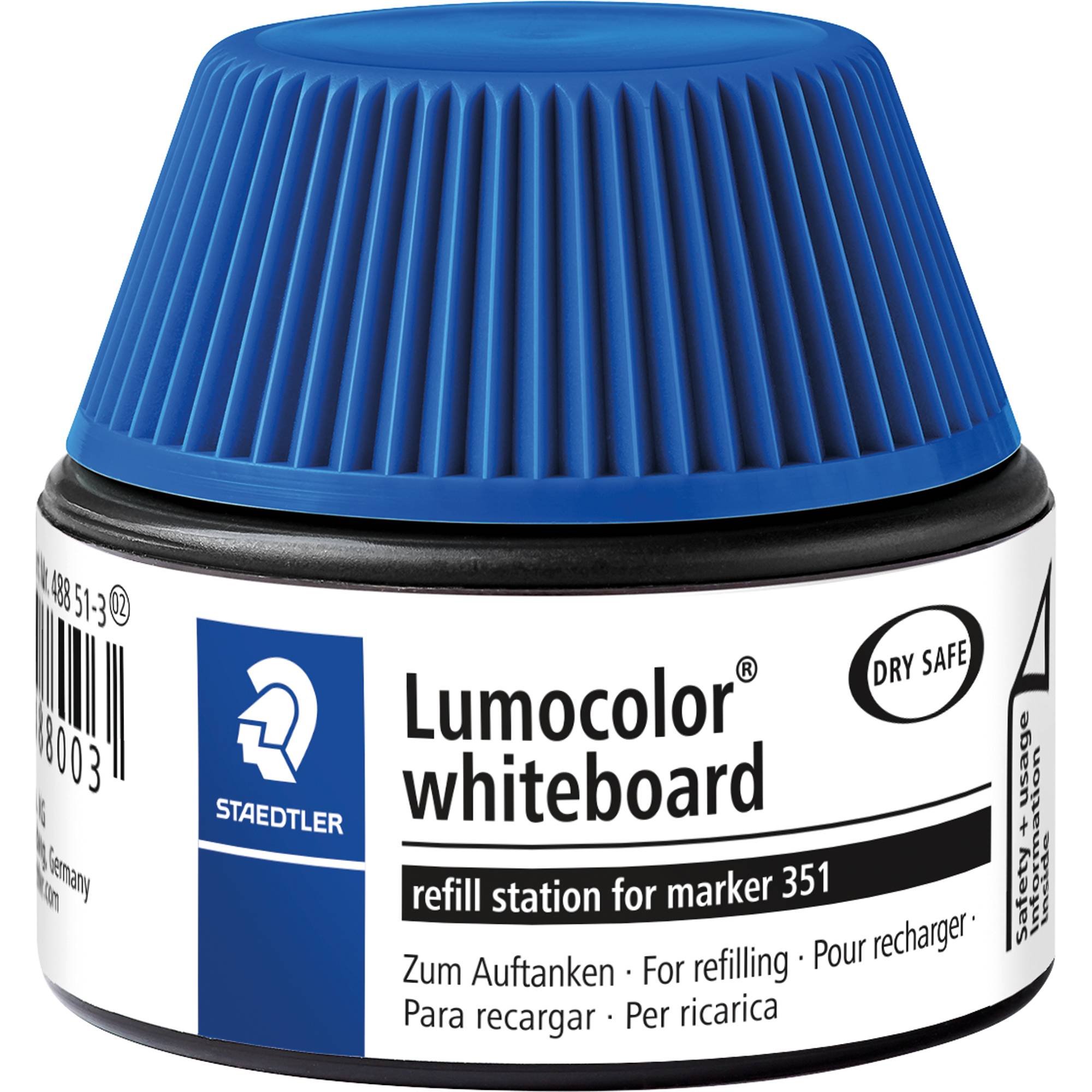 Viltstiftvulling Staedtler Lumocolor whiteboard 30ml blauw