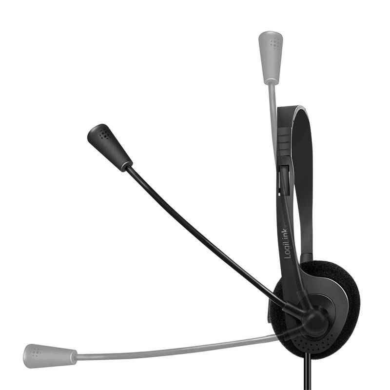 LogiLink HS0054 hoofdtelefoon/headset, bedraad, met hoofdband, voor kantoor/callcenter, zwart-4