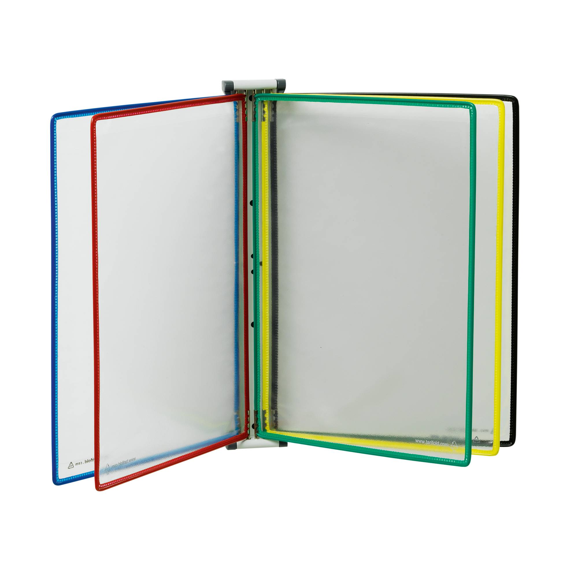 Wandhouder 5 zichtpanelen gekleurd gesorteerd met draadframe, kunststof ommantel-1