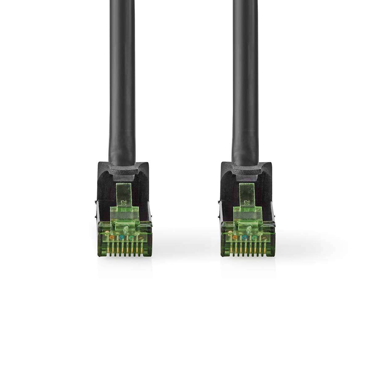 CAT7 Netwerkkabel | S/FTP | RJ45 Male | RJ45 Male | 10.0 m | Snagless | Rond | LSZH | Zwart | Envelop-0