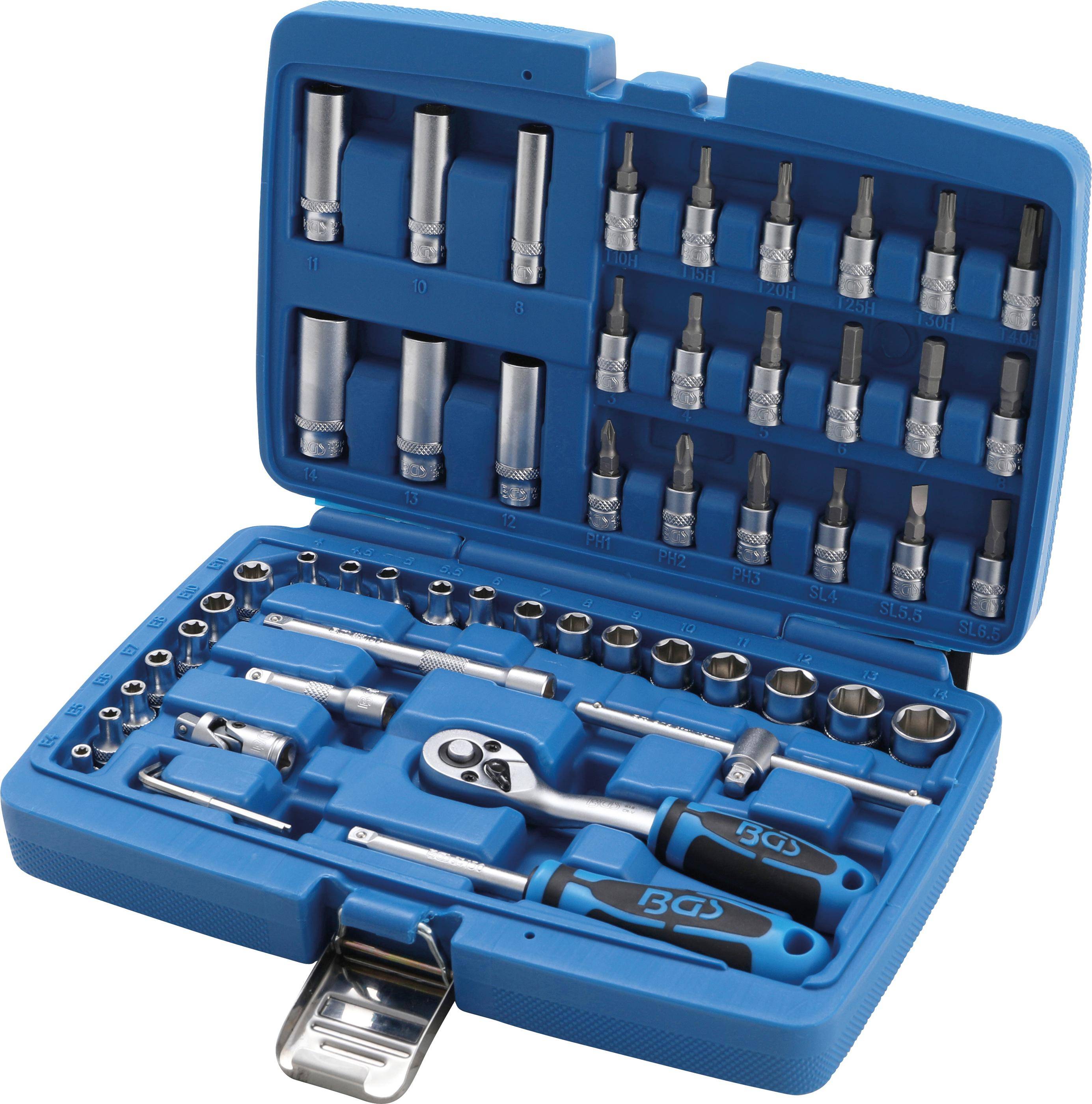BGS Dopsleutelset 1/4" 53 delig-2