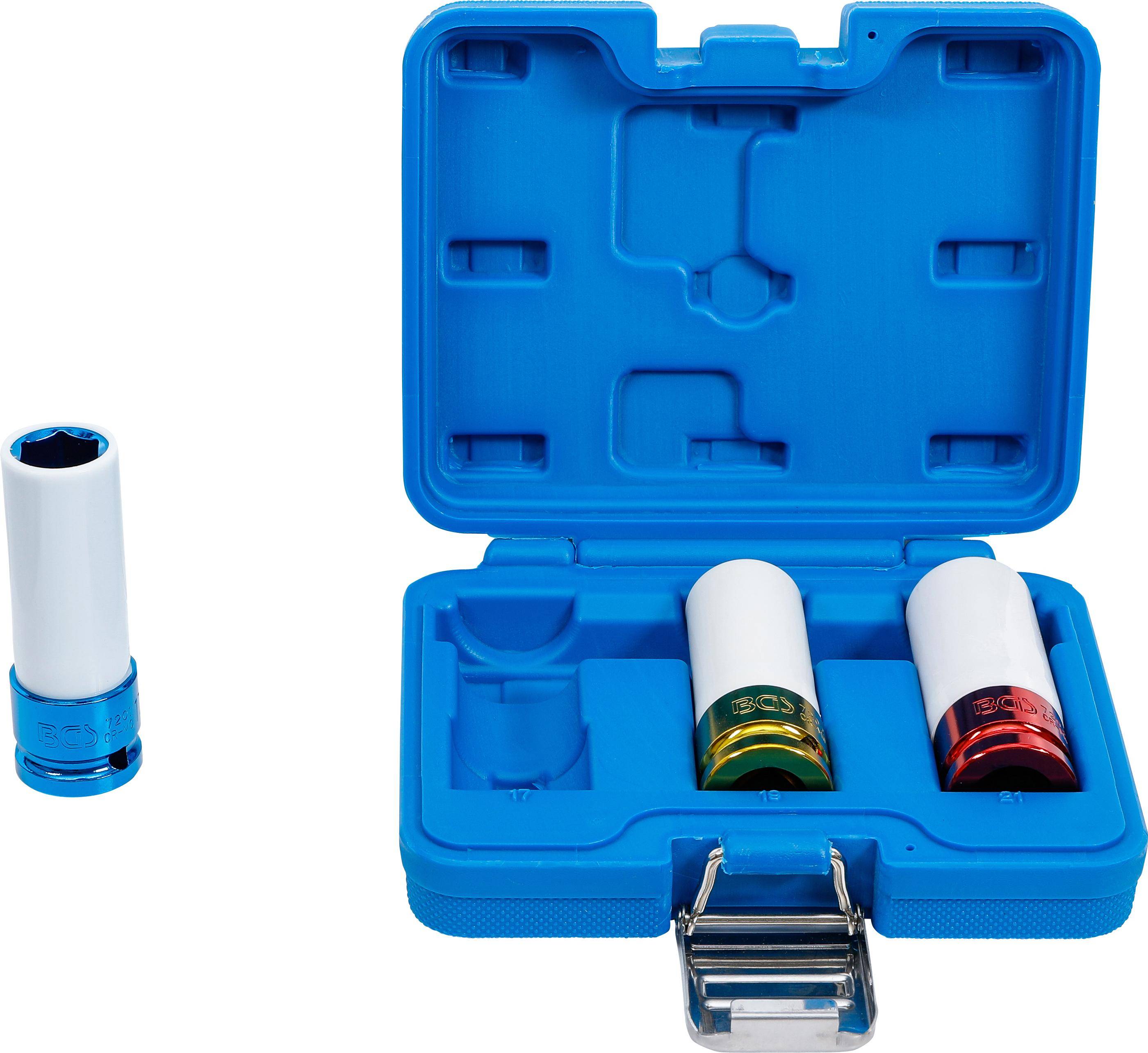 BGS Kracht wielmoerdopsleutel set (1/2") | 17 / 19 / 21 mm-0