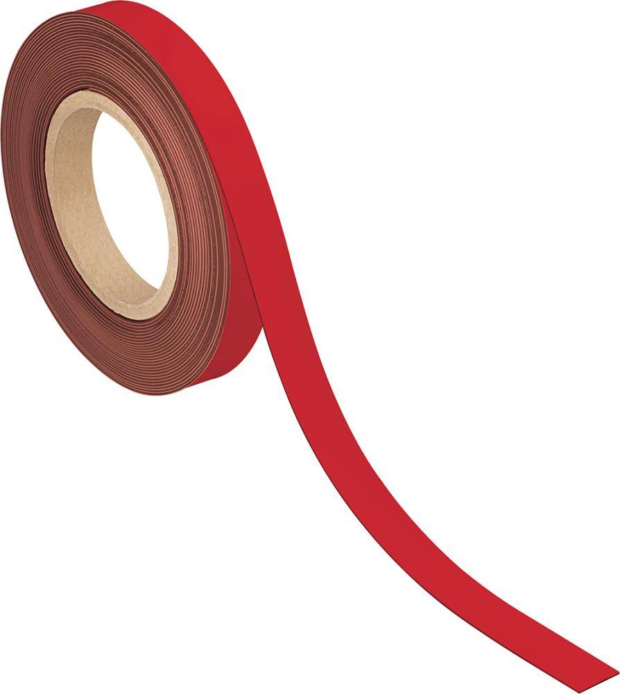 Magneetband MAUL schrijfbaar 10mx20x1mm rood