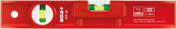 Torpedo-waterpas 25cm kunststof