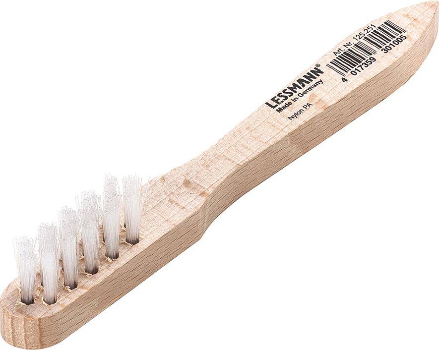 Bougieborstel lengte 150 mm 0,3 mm nylon PA glad 3-rijig LESSMANN