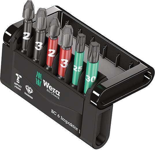 WERA Bit-Check BC 6 Impaktor. Lange bits