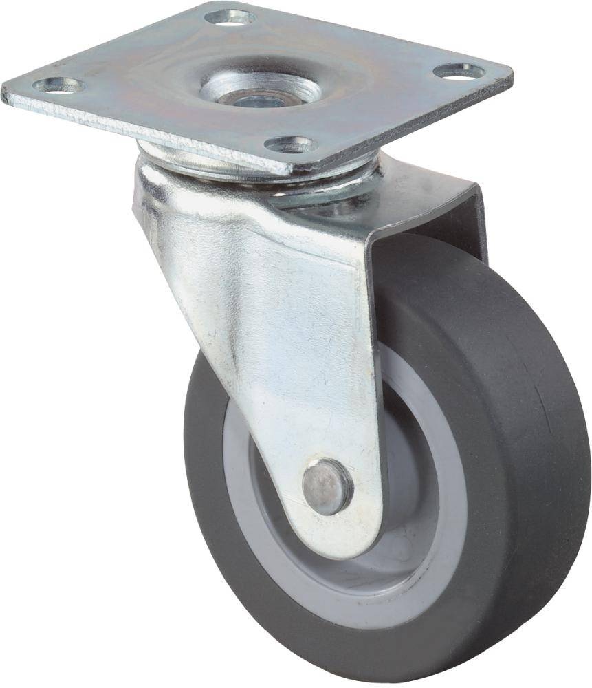 BS Rollen Zwenkwiel 30Mm Rubber Grijs-0