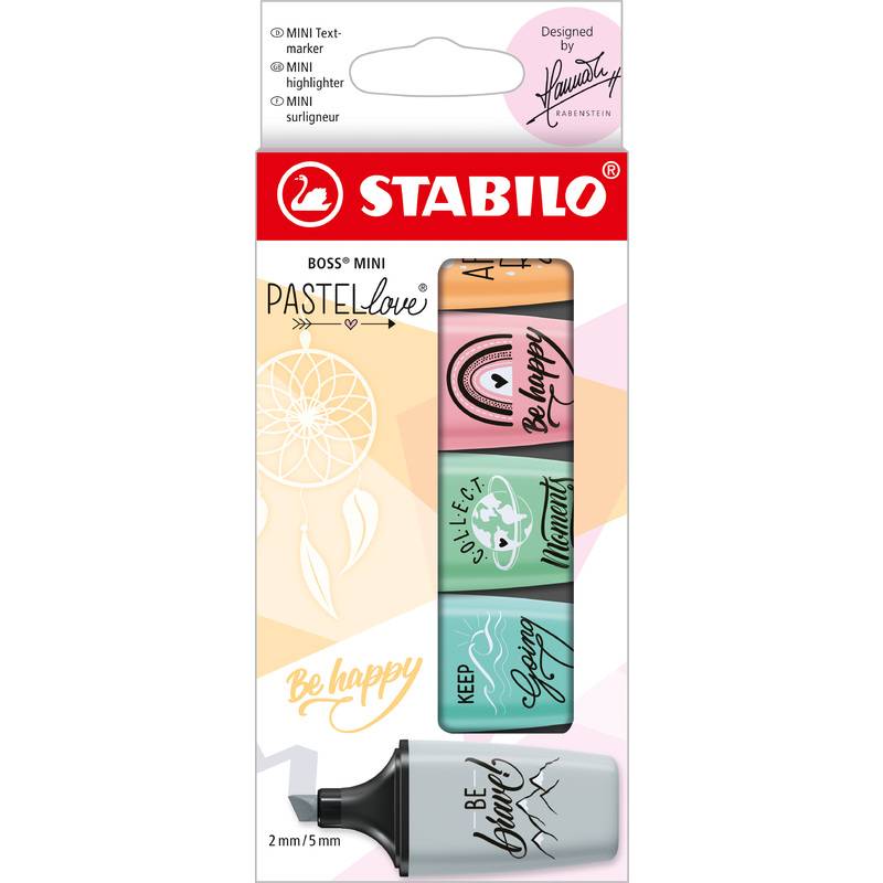 Markeerstift STABILO BOSS mini Pastellove ass 5st