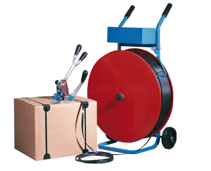 Afroller Basic, voor PP/PET tape grote rollen, verrijdbaar, kerndiameter: 200/280/406mm-1