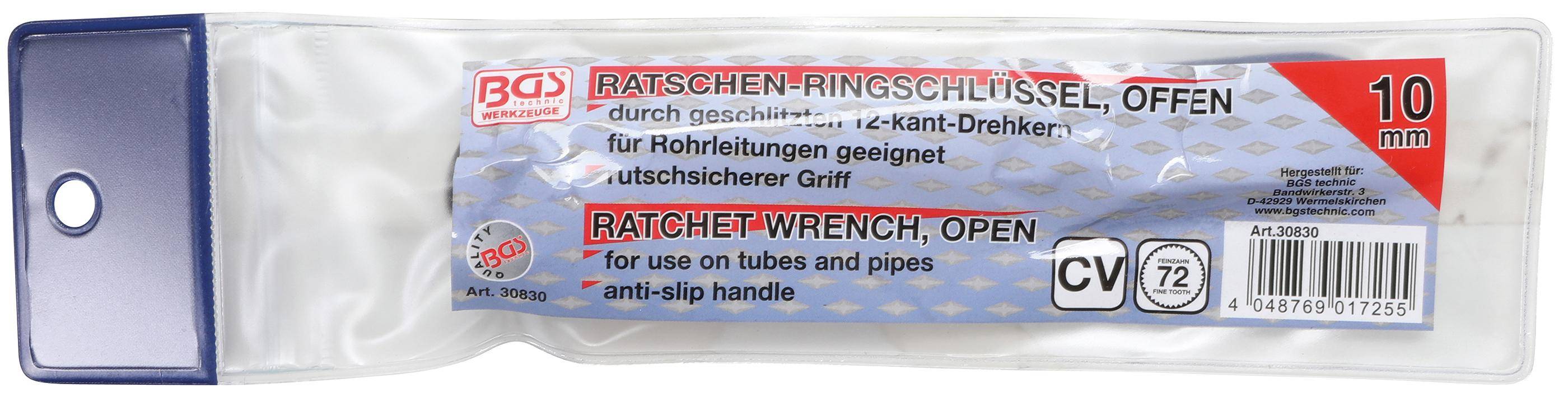 BGS Ratel ringsleutel, open - 10 mm-1