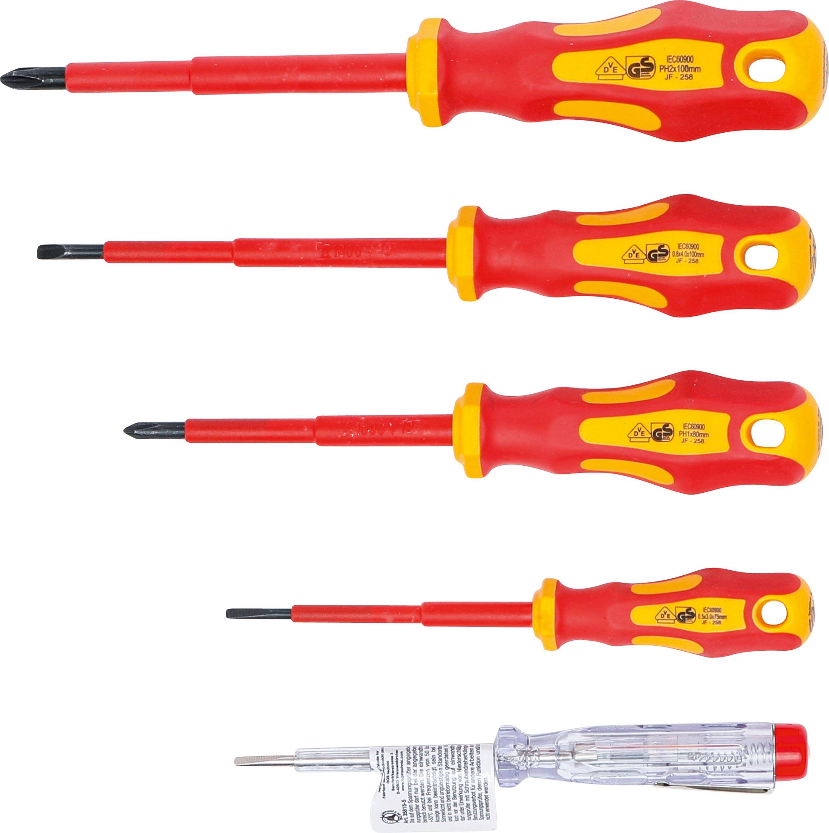 BGS VDE schroevendraaier set sleuf & kruiskop 5-delig-1