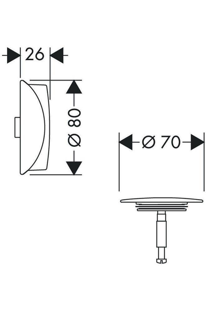 Hansgrohe 58185000 Flexaplus afbouwdeel v. badafvoer- en overloopcombinatie4011097233581-2