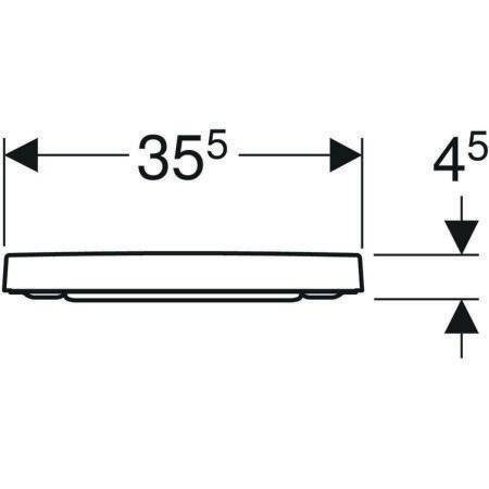 Geberit Renova Plan closetzitting hoekig design SC/QRL/TF-3