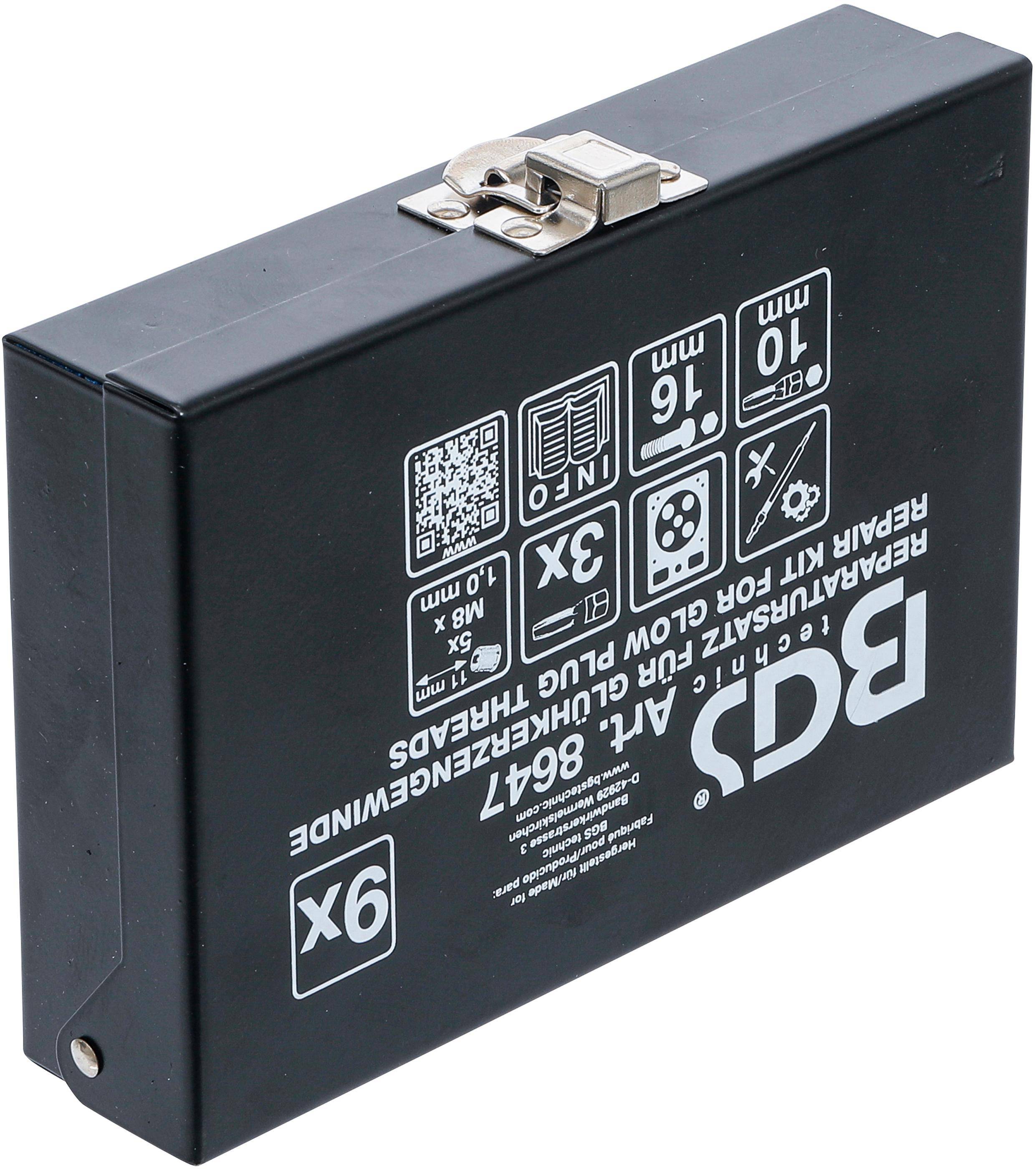 BGS Reparatieset voor gloeibougie schroefdraad M8 x 1,0 mm-4