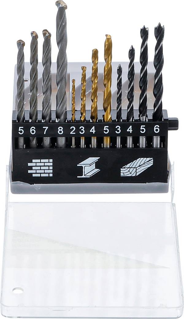 BGS Boren set - Houtboren - Steenboren - Metaalboren set HSS Titanium - 2 mm t/m 8 mm