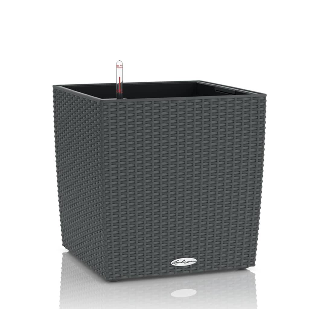LECHUZA Bloempot Cube Cottage 50 - 50 x 50 x 50 cm - Compleet Pakket - Graniet - 61 L-0