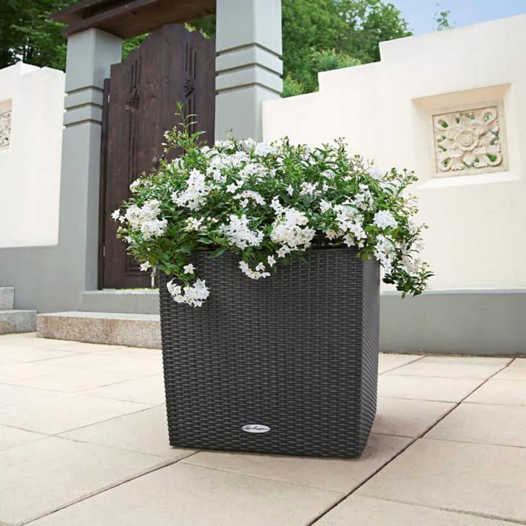 LECHUZA Bloempot Cube Cottage 50 - 50 x 50 x 50 cm - Compleet Pakket - Graniet - 61 L-1