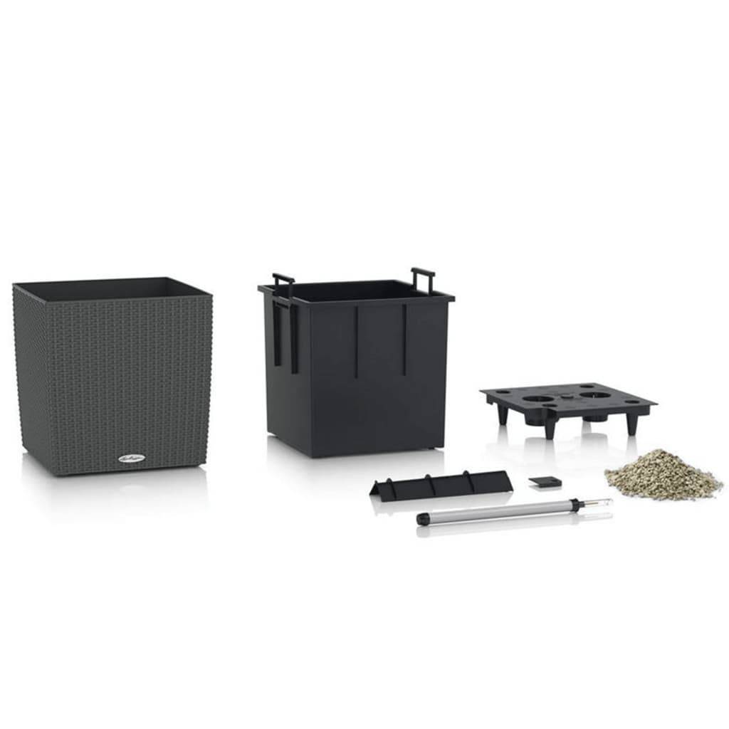LECHUZA Bloempot Cube Cottage 50 - 50 x 50 x 50 cm - Compleet Pakket - Graniet - 61 L-2