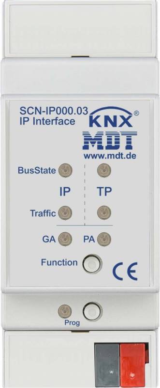 KNX Buskoppeling DIN Rail - 2 Modulaire Eenheden - IP20 - Grijs - Kunststof-0