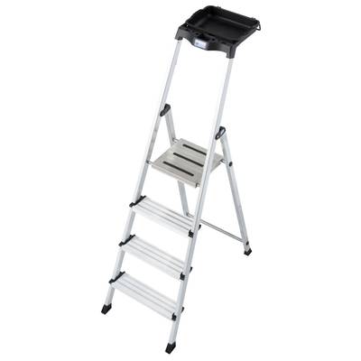 Krause  126528 Aluminium Ladder  Werkhoogte (max.): 2.85 m Zilver DIN EN 131 4 kg
