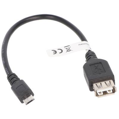 Goobay USB 2.0 Hi-Speed Adapter 0.2 m - USB 2.0-bus (type A) > USB 2.0 microstekker (type B)