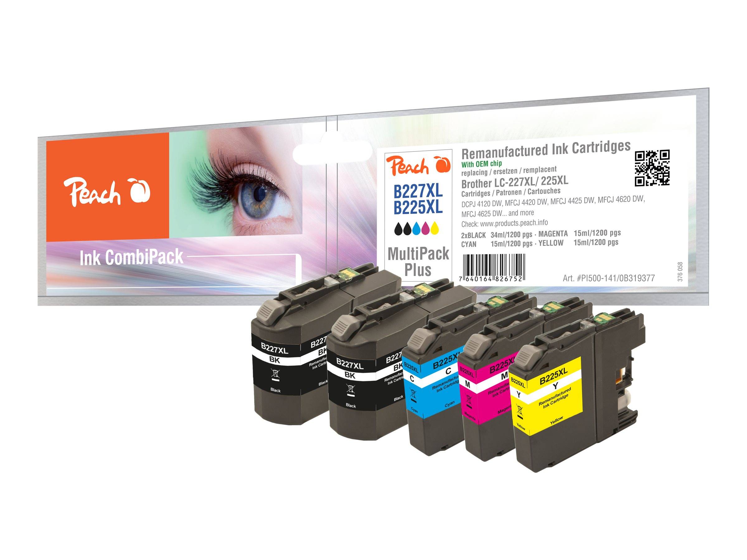 Peach-cartridge Brother LC-227XLVALBP MultiPackPlus REM, KOM-0