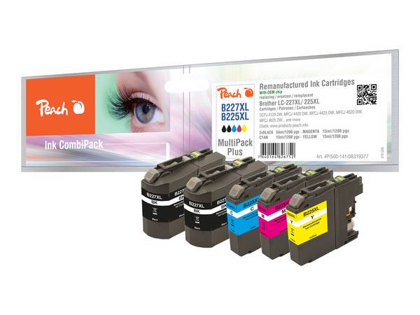 Peach-cartridge Brother LC-227XLVALBP MultiPackPlus REM, KOM