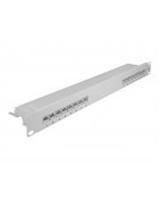 Delock 19″ Patch Panel 16 port Cat.6A 1U grey-0