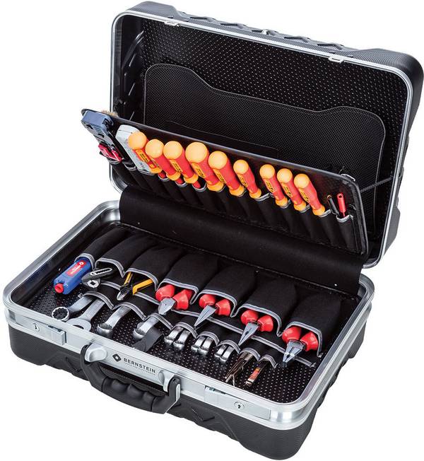 BERNSTEIN Tools for Electronics TELEDATA Gereedschapskoffer (gevuld) 75-delig Electricien (l x b x h) 470 x 340 x 170 mm