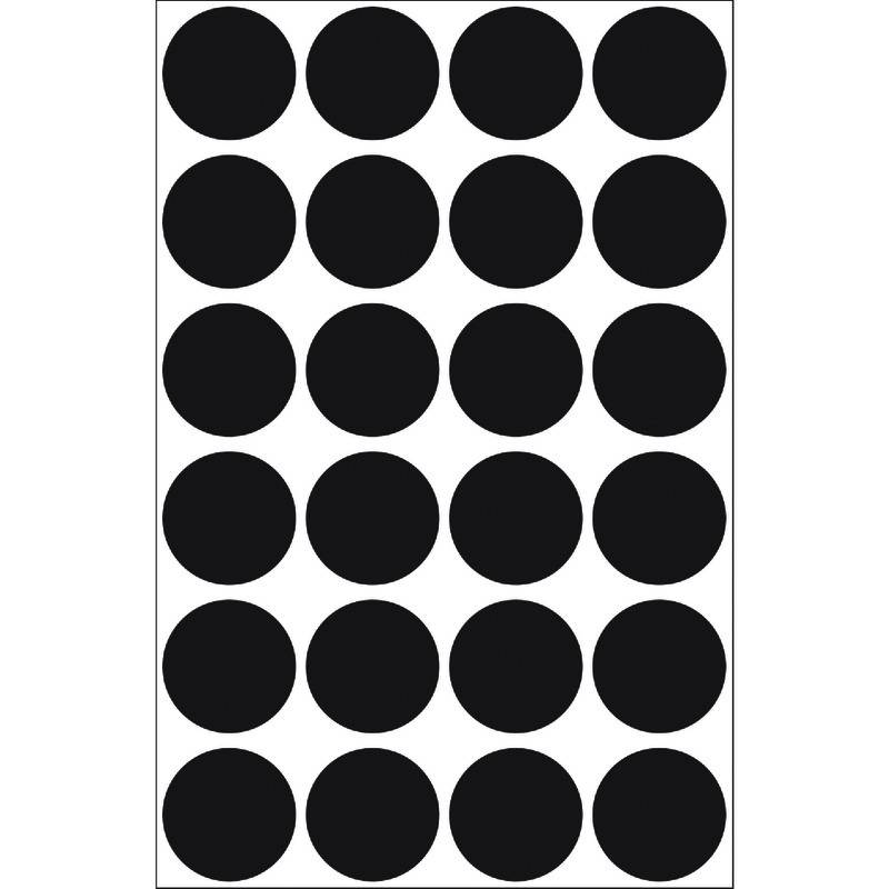 ETIK ROND DIAM.18MM ZWART 96ST-1