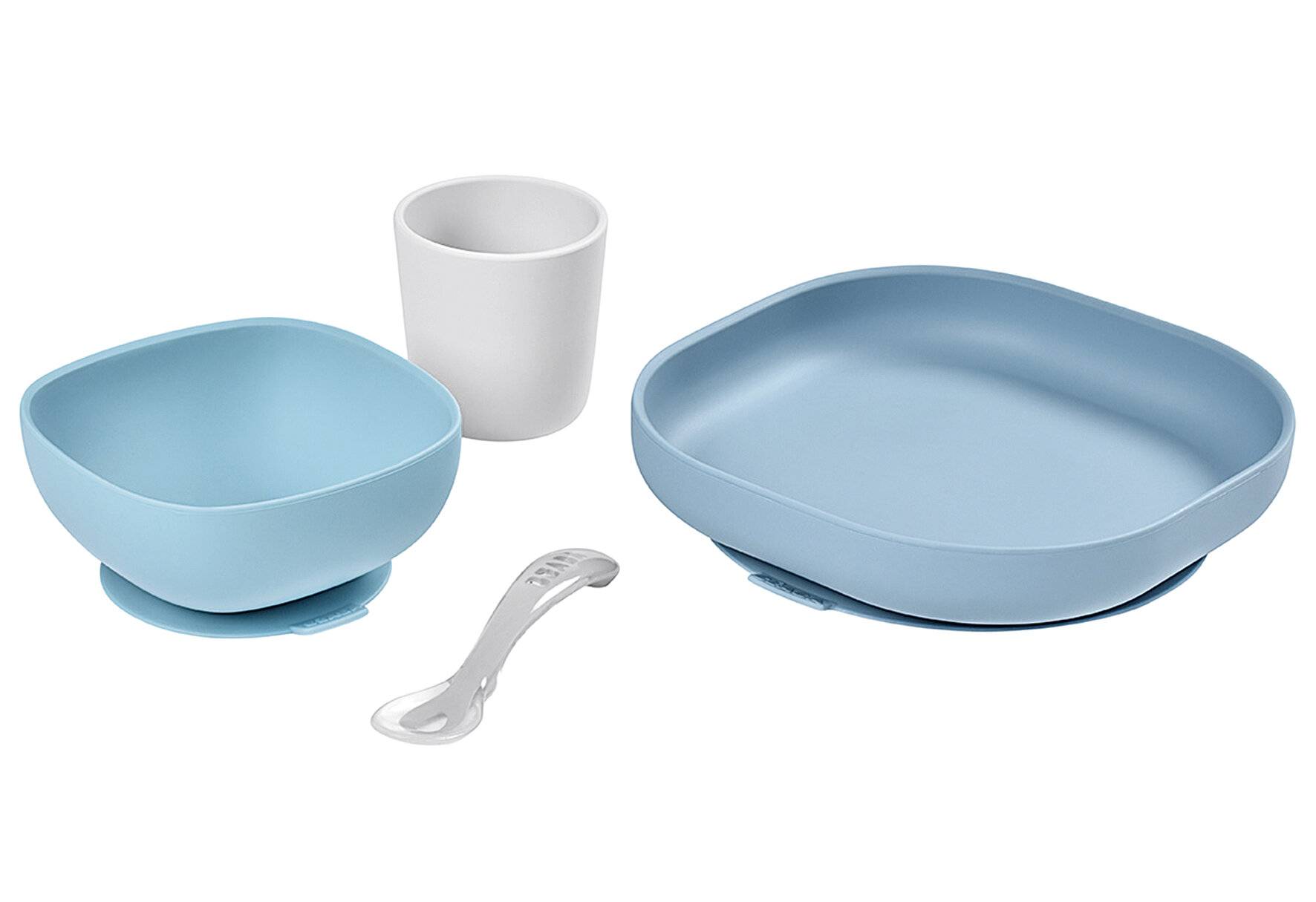 BEABA Maaltijdset - 4 Delen - Silicoon - Pebble-1