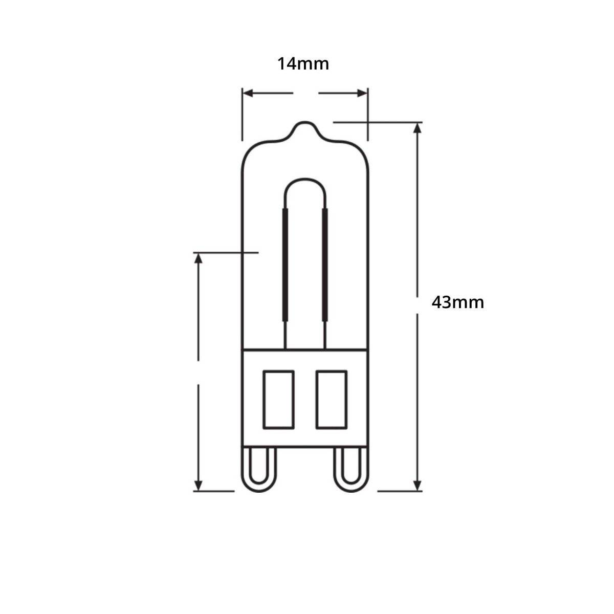 Symboolafbeelding voor OSRAM Ovenlampje (Halogeen) 43 mm 230 V G9 40 W Energielabel G (A - G) Warmwit Stiftfitting Lamp kenmerken:Dimbaar 1 stu